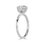1 Carat Round Brilliant Diamond Ring | Brilliant White | 14K White Gold | Elegant Sparkle - Image 3