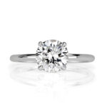 1 Carat Round Brilliant Diamond Ring | Brilliant White | 14K White Gold | Elegant Sparkle