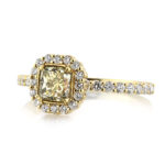 1.5 Carat Radiant Diamond Ring | Fancy Yellow | 14K White Gold | Colour-Collector’s Treasure - Image 2