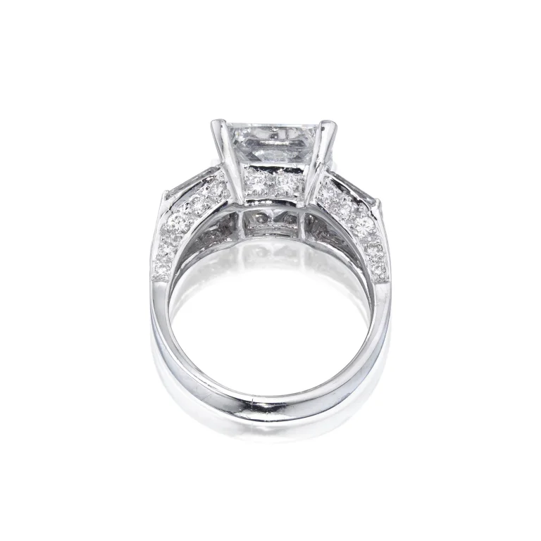 4 Carat Princess Statement | Type IIa | Brilliant White / D color | FL/IF | 14K White Gold