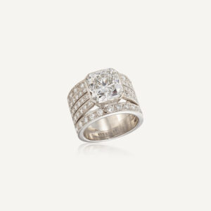 6.45 Carat Radiant Statement | Brilliant White | 14K White Gold | Radiant Elegance
