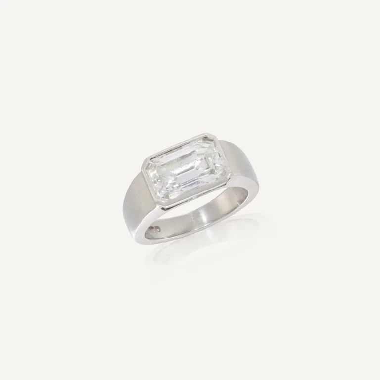 3.01 Carat Emerald Cut Statement | Brilliant White | G color | VVS | 18K Gold