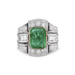 Emerald Statement | 18K Gold | Elegant Sparkle | Heirloom - Image 3