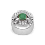 Emerald Statement | 18K Gold | Elegant Sparkle | Heirloom - Image 4