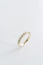 Round Brilliant Band | Brilliant White | 14K White Gold | Elegant Sparkle | Collector-Grade