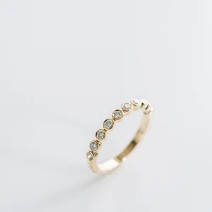 Round Brilliant Band | Brilliant White | 14K White Gold | Elegant Sparkle | Collector-Grade