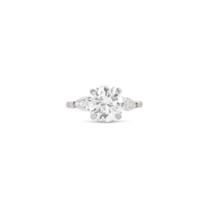 2.39 Carat Round Brilliant Statement | Brilliant White | 18K White Gold | Modern Nobility