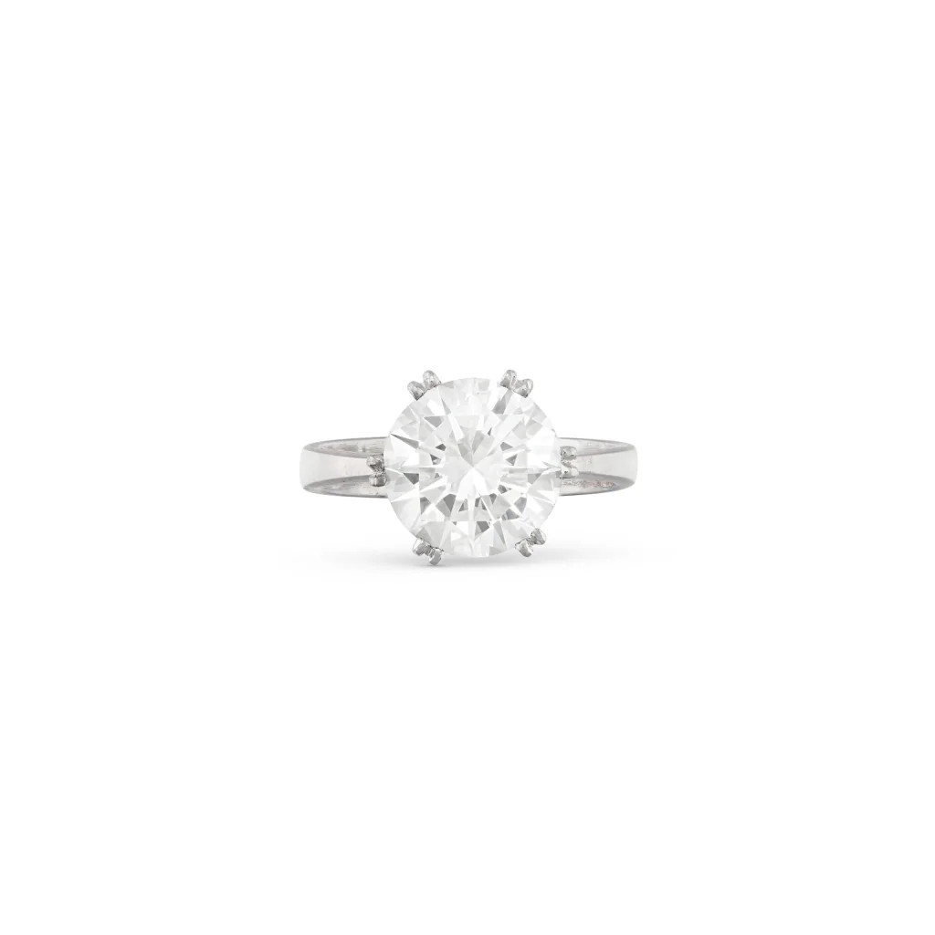 3 Carat Round Brilliant Statement | Brilliant White / F color | SI | 14K White Gold