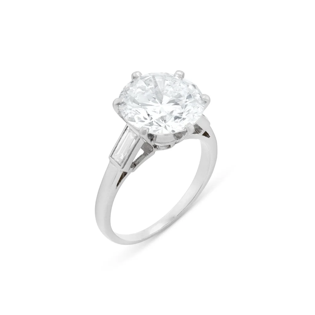 4.19 Carat Round Brilliant Statement | Brilliant White | 18K Gold | Modern Nobility