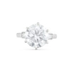 4.19 Carat Round Brilliant Statement | Brilliant White | 18K Gold | A Classic Statement - Image 3