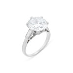 4.19 Carat Round Brilliant Statement | Brilliant White | 18K Gold | A Classic Statement