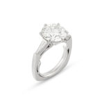 5.11 Carat Round Brilliant Statement | Brilliant White / D color | VVS | 18K White Gold