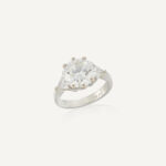 5.3 Carat Round Brilliant Statement | Brilliant White / J color | VS | 14K White Gold