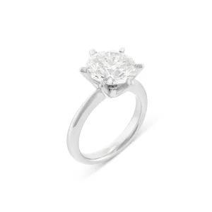 5.33 Carat Round Brilliant Statement | Brilliant White / D color | FL/IF | 18K White Gold