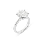 5.33 Carat Round Brilliant Statement | Brilliant White / D color | VS | 18K White Gold