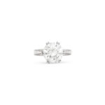5 Carat Round Brilliant Statement | Brilliant White / D color | FL/IF | 14K White Gold