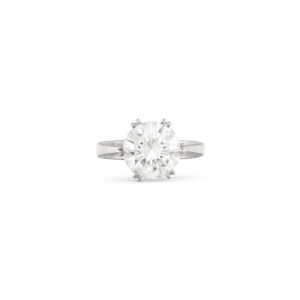 5 Carat Round Brilliant Statement | Brilliant White / F color | SI | 14K White Gold