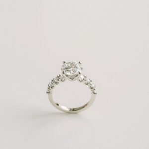 1.5 Carat Round Brilliant Statement | Brilliant White | 14K White Gold | Refined Light