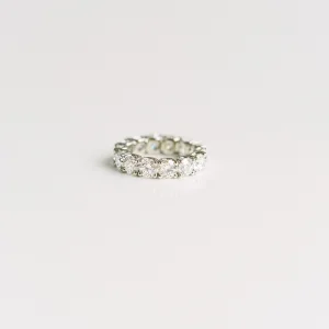 Round Brilliant Band | Brilliant White | 14K White Gold | Graceful Brilliance