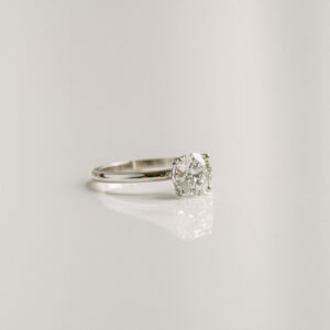 1 Carat Round Brilliant Statement | Brilliant White | 14K White Gold | Classic Charm