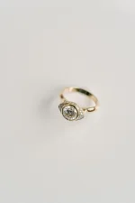 Round Brilliant Halo Diamond Ring | Brilliant White | 14K White Gold | Pure Sophistication