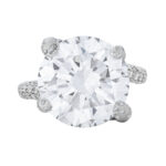 11.08 Carat Round Brilliant Statement | Brilliant White / D color | VVS | 18K White Gold