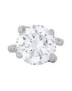 11.08 Carat Round Brilliant Statement | Brilliant White / D color | VVS | 18K White Gold