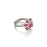 1.68 Carat Cushion Statement | Ruby Red | 14K White Gold | Graceful Brilliance - Image 2