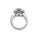 Round Brilliant Statement | Ruby Red | 14K White Gold | Graceful Brilliance | Modern Classic - Image 2