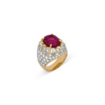 Round Brilliant Statement | Ruby Red | 14K White Gold | Classic Charm | Modern Classic - Image 5