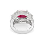Round Brilliant Statement | Ruby Red | 14K White Gold | Classic Charm | Modern Classic - Image 8