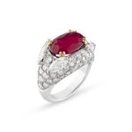 Round Brilliant Statement | Ruby Red | 14K White Gold | Classic Charm | Modern Classic - Image 2