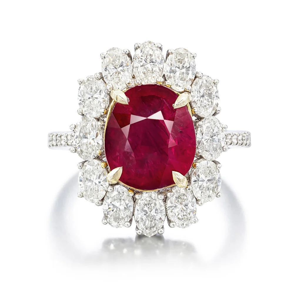5.02 Carat Cushion Statement | Ruby Red | 14K White Gold | Signature Sophistication