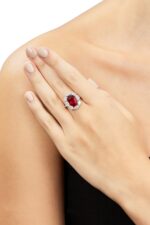 5.7 Carat Oval Statement | Ruby Red | 14K White Gold | Heirloom-Worthy Glow | Heirloom - Image 4