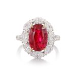 5.7 Carat Oval Statement | Ruby Red | 14K White Gold | Heirloom-Worthy Glow | Heirloom