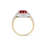 Round Brilliant Statement | Ruby Red | 14K White Gold | Elegant Sparkle | Heirloom - Image 4