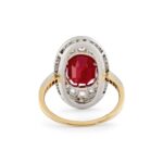 Round Brilliant Statement | Ruby Red | 14K White Gold | Elegant Sparkle | Heirloom - Image 6