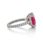 Round Brilliant Statement | Ruby Red | 14K White Gold | Classic Charm | Modern Classic - Image 3