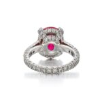 Round Brilliant Statement | Ruby Red | 14K White Gold | Classic Charm | Modern Classic - Image 4