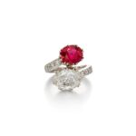 Round Brilliant Statement | Ruby Red | 14K White Gold | Graceful Brilliance | Modern Classic