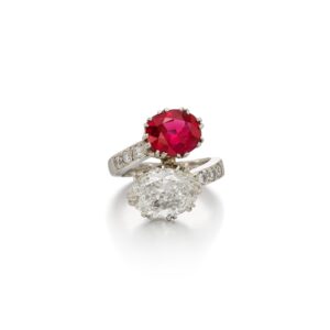 Round Brilliant Statement | Ruby Red | 14K White Gold | Graceful Brilliance | Modern Classic
