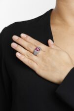 2.46 Carat Oval Statement | Ruby Red | SI | 14K White Gold | Quiet Power | Modern Classic - Image 4