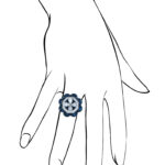 Round Brilliant Statement | Royal Blue Sapphire | 14K White Gold | Classic Charm