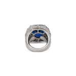 10 Carat Round Brilliant Statement | Royal Blue Sapphire | 14K White Gold - Image 3