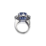 15 Carat Round Brilliant Statement | Royal Blue Sapphire | 14K White Gold - Image 3