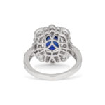 Round Brilliant Statement | Royal Blue Sapphire | 14K White Gold | Graceful Brilliance - Image 4