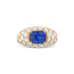 Round Brilliant Statement | Royal Blue Sapphire | 14K White Gold | Refined Light | Signature - Image 3