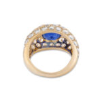 Round Brilliant Statement | Royal Blue Sapphire | 14K White Gold | Refined Light | Signature - Image 4