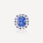 Round Brilliant Statement | Royal Blue Sapphire | 14K White Gold | Pure Sophistication - Image 2
