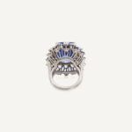 Round Brilliant Statement | Royal Blue Sapphire | 14K White Gold | Pure Sophistication - Image 3